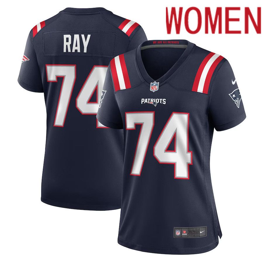Women New England Patriots #74 LaBryan Ray Nike Navy Game Player NFL Jersey->women nfl jersey->Women Jersey